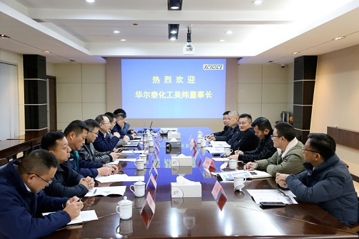 吴亚与华尔泰董事长吴炜举行工作会谈